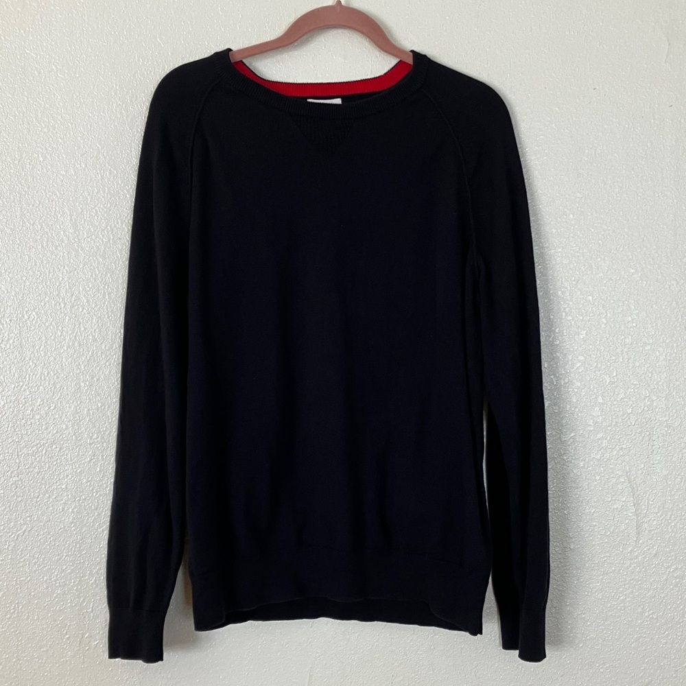 Brooks Brothers Red Fleece Black Cashmere Blend Knit Sweater, L